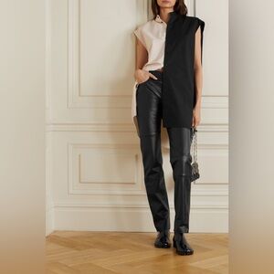 MM6 Maison Margiela Faux Leather Trousers